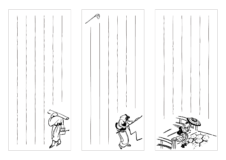 和風一筆箋テンプレート（A4印刷用）：ゆる画セットのフリーダウンロード素材