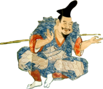 手拍子を打つ恵比寿様の絵巻素材