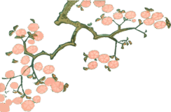 桜の枝の背景素材