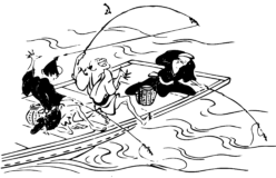 Freebie PNG –  Men fishing happily