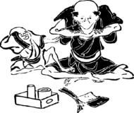 Freebie PNG –  A man who thinks while sucking a smoke tube