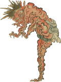 Freebie PNG –  A red demon raising one leg