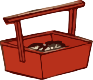 Free Japanese resource of wooden carrying box