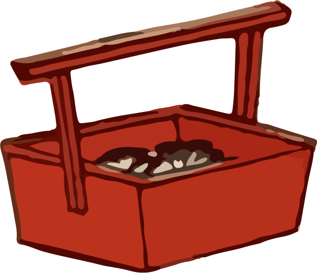 Free Japanese resource of wooden carrying box