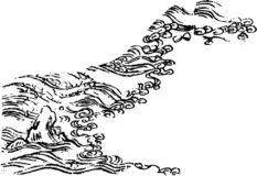 波の江戸の絵本素材
