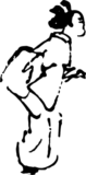 Free Japanese resource of A woman tiptoeing