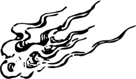 Free Japanese illustration of  Fireballs