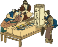 Free creative resources of  Edo merchant: broiled eel