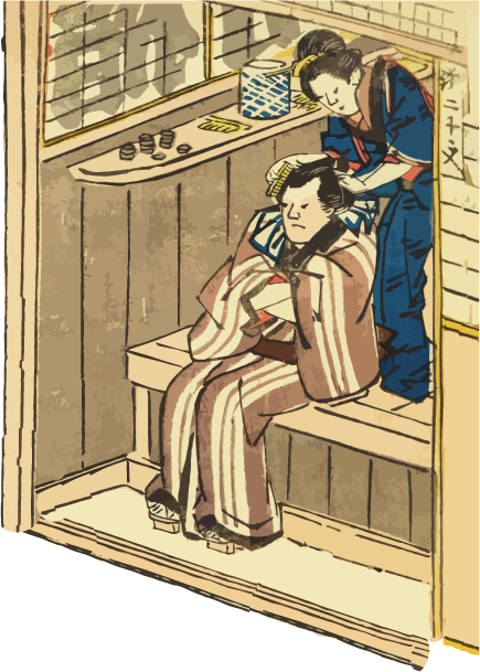 Free creative resources of  Edo merchant: kamiyui (beauty parlor)