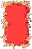 桜の赤フレームのカラー素材